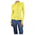 Autre Marque Lime green ribbed button-front top - size UK 8 Viscose  ref.1923322