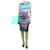 Autre Marque Green and blue sleeveless gathered midi dress - size UK 12 Acetate  ref.1923415