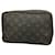 Necessaire Louis Vuitton Marrom Lona  ref.1924039