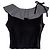Autre Marque Collection Privée Samt-Top Schwarz