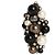 Chanel 2004 Anello T53/54 Perle Nere e Bianche Anello Maxi US6.5 Argento - vista 2