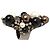 Chanel 2004 Anello T53/54 Perle Nere e Bianche Anello Maxi US6.5 Argento - vista 3