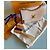 Borsa Louis Vuitton Mylockme BB Rosa Beige Pelle - vista 7