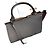 3 Jours Fendi Handtasche Grau Dunkelrot Leder Samt Metall Bordeaux