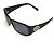 Occhiali da sole Chanel CC Logo perle nere e strass Nero