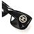 Occhiali da sole Chanel CC Logo perle nere e strass Nero - vista 7
