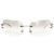 Chanel CC Logo silberne randlose Sonnenbrille 4068 - Ansicht 2