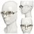 Chanel CC Logo silberne randlose Sonnenbrille 4068 - Ansicht 3