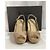 Stuart Weitzman Décolleté con tacco a cuneo e punta aperta in suede marrone - vista 16