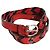 Cintura Hermès in pelle intrecciata rossa e nera Multicolore