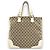 Borsa Gucci Modello GG Canvas Bamboo Marrone Bianco Beige Crema Bianco sporco