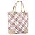 Borsa a mano in tela beige Burberry Nova Check Blue Label Auth ac3492