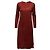 Vestido midi de jersey drapeado de viscosa Filippa K en burdeos M