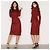Vestido midi de jersey drapeado de viscosa Filippa K en burdeos M - vista 12