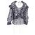 Blusa in seta blu con stampa floreale e volant di Isabel Marant - vista 6