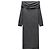 Zara Damen Midi-Kleid aus grobem Strick in Grau Größe S
