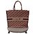 Grande borsa Christian Dior Book Tote beige e rosso scuro in cotone Bordò