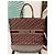 Grande borsa Christian Dior Book Tote beige e rosso scuro in cotone Bordò - vista 2
