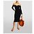 Khaite Valeska Off-Shoulder Midikleid Schwarz - Ansicht 6
