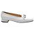 Mocassini Salvatore Ferragamo Gancini in pelle bianca Bianco