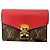 Louis Vuitton Monogramm Pallas Bi-Fold Geldbörse Braun Rot