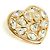 Yves Saint Laurent YSL Spilla Cuore Strass anni '90 Spilla Cuore Dorato D'oro - vista 2