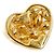 Yves Saint Laurent YSL Spilla Cuore Strass anni '90 Spilla Cuore Dorato D'oro - vista 3