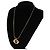 Collana Christian Dior metallo oro Auth am7410 D'oro
