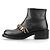 Givenchy Schwarze Lammleder Stiefeletten mit goldener Kette Größe 38 - Ansicht 10