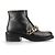 Givenchy Schwarze Lammleder Stiefeletten mit goldener Kette Größe 38 - Ansicht 3