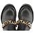 Givenchy Schwarze Lammleder Stiefeletten mit goldener Kette Größe 38 - Ansicht 9