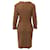 Vestido de lana Variation Yves Saint Laurent Castaño  - vista 2