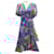 Prabal Gurung Blue / Pink / Green Flutter Sleeved Silk Midi Dress Multiple colors  ref.1929971