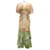 Autre Marque Misa Beige / Pink Multi Printed Long Chiffon Dress Multiple colors Polyester  ref.1929992