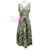 Autre Marque Samantha Sung Soft Grey Millie Fruit Amanda Sleeveless V-Neck Midi Dress Cotton  ref.1929994