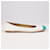 Autre Marque Vicini White and Turquoise Ostrich Leather Ballet Flats - Size 37 EU  ref.1930080