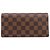 Billetera bi-fold Louis Vuitton Damier Ebene Brazza N60017 Castaño