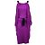 Vestido midi off-shoulder drapeado con cinturón de borlas en viscosa violeta de Temperley London Púrpura