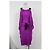 Vestido midi off-shoulder drapeado con cinturón de borlas en viscosa violeta de Temperley London Púrpura - vista 6