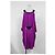 Vestido midi off-shoulder drapeado con cinturón de borlas en viscosa violeta de Temperley London Púrpura - vista 8