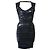 Herve Leger Pailletten-Mini-Bodycon-Kleid aus marineblauem Rayon