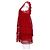 Vestido mini de acetato rojo con detalles de flecos de Alberta Ferretti Roja - vista 8