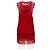 Vestido mini de acetato rojo con detalles de flecos de Alberta Ferretti Roja - vista 9