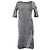 Marni Midi-Kurzarmkleid mit Bleich-Effekt aus grauem Polyester