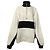 GCDS Logo Half-Zipped Sweater in White and Black Cotton