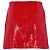 Rote Polyester Mini A-Linien-Rock mit Pailletten von Alberta Ferretti - Ansicht 3