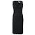 Vestido midi com decote em V Michael Kors em poliéster preto