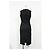 Vestido midi com decote em V Michael Kors em poliéster preto - vista 8