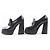 Zapatos de tacón plataforma de cuero metálico Medusa de Versace - vista 3