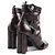 Botas de tacón de tobillo Monogram Rouge Flower Louis Vuitton - vista 7
